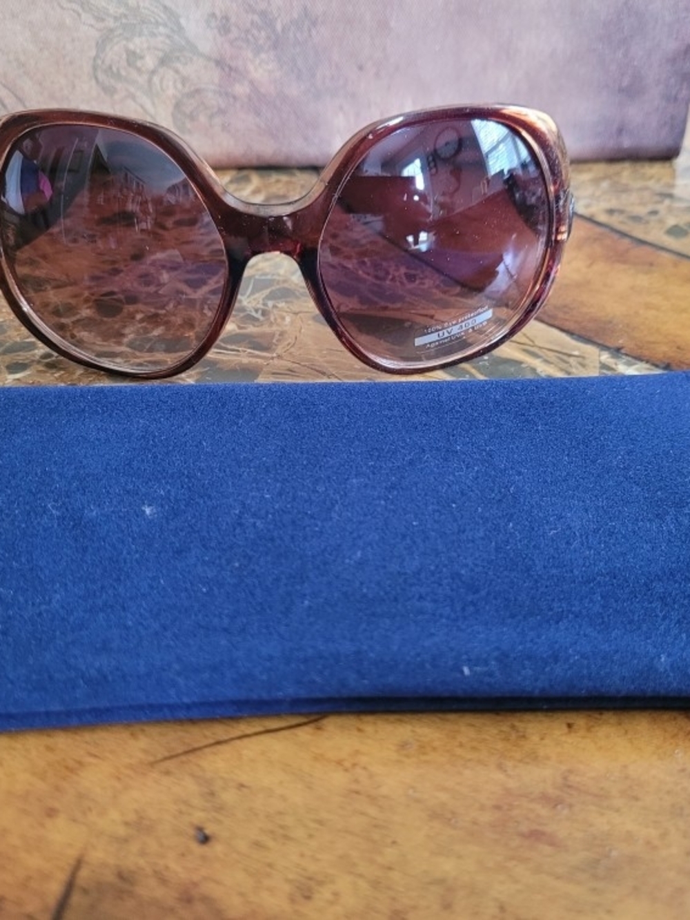 Women's Oversized Brown Gradient Sunglasses